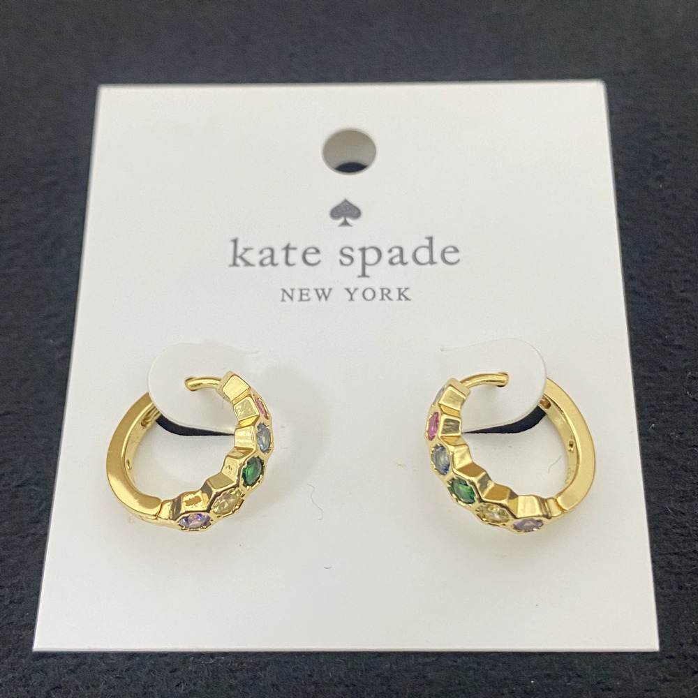 Kate SPADE Colorful CZ Geometric Earrings